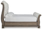 Ardenfield King Upholstered Sleigh Bed, Dresser and Mirror