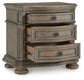 Ardenfield King Upholstered Sleigh Bed, Dresser, Mirror and Nightstand