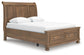 Feddinger Queen Storage Sleigh Bed with Mirrored Dresser