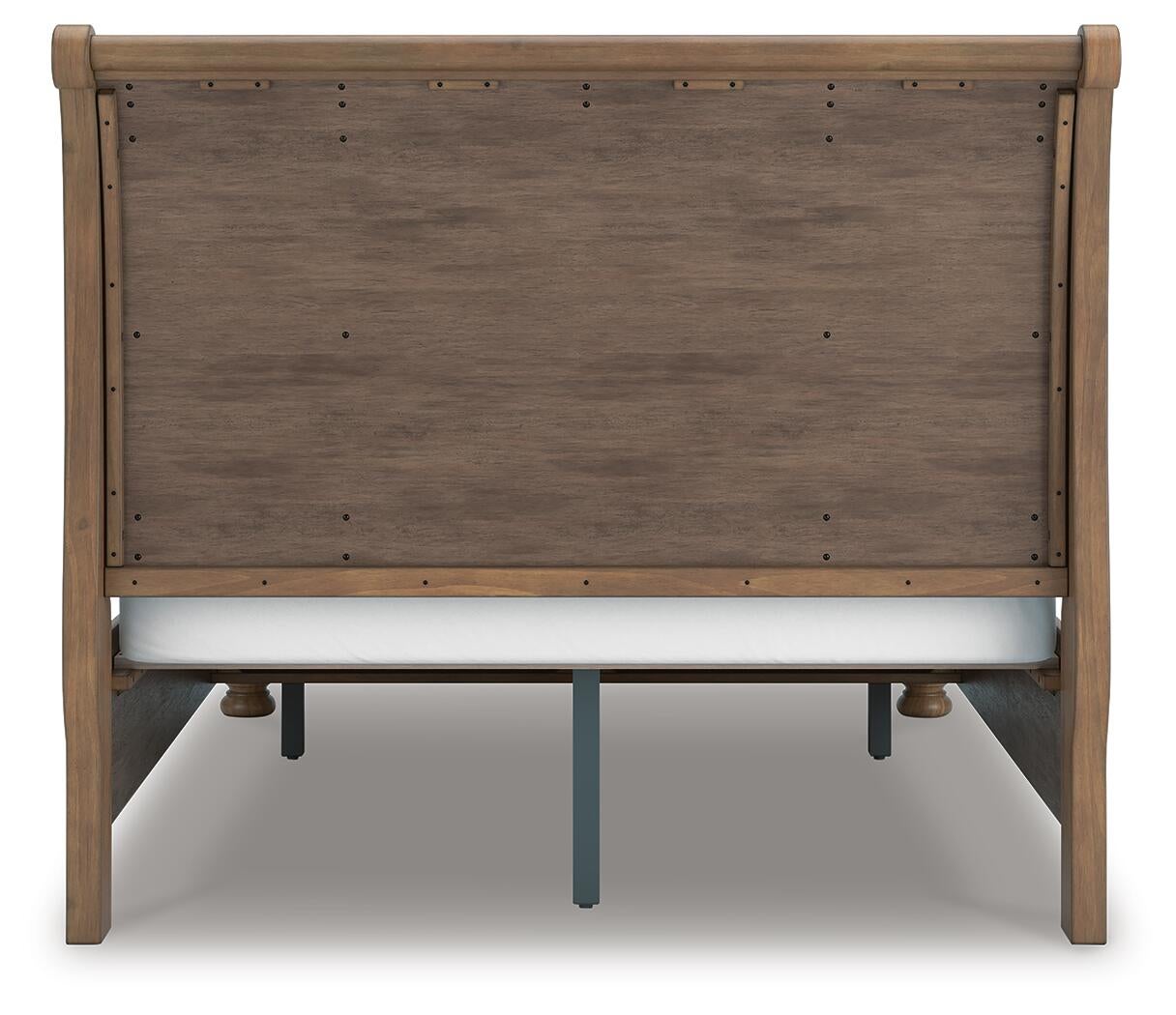 Feddinger Queen Storage Sleigh Bed with Mirrored Dresser