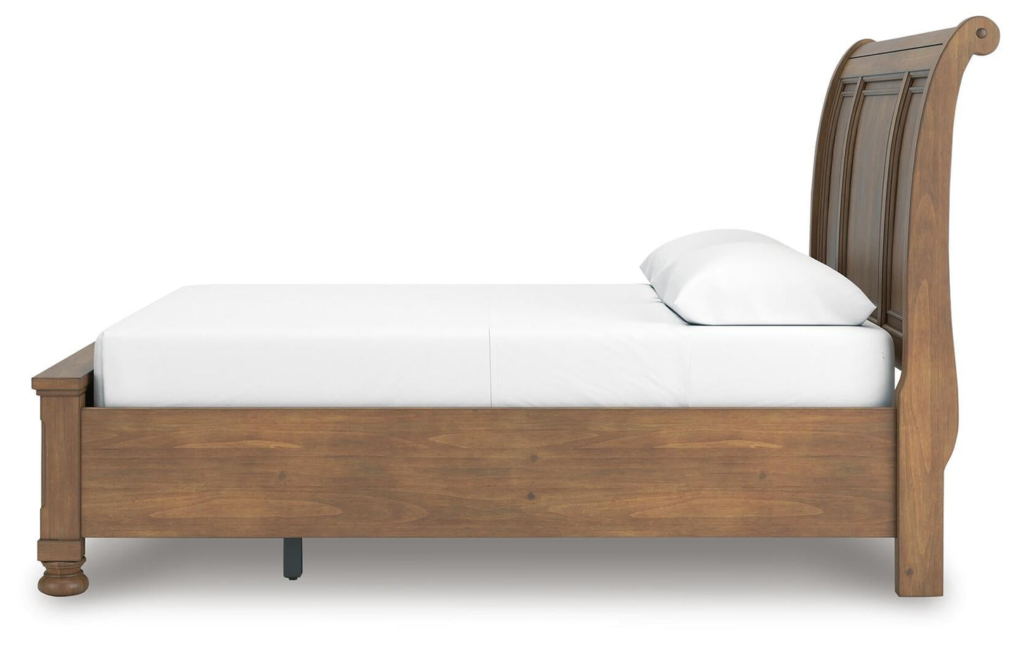 Feddinger Queen Storage Sleigh Bed with Mirrored Dresser