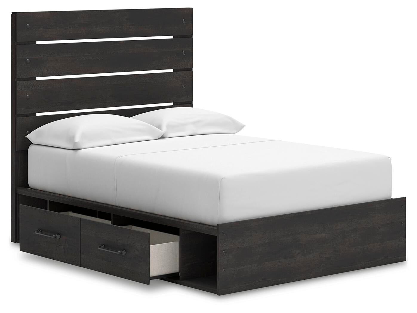 Hollivern Full Panel Storage Bed, Dresser, Mirror, Chest and Nightstand