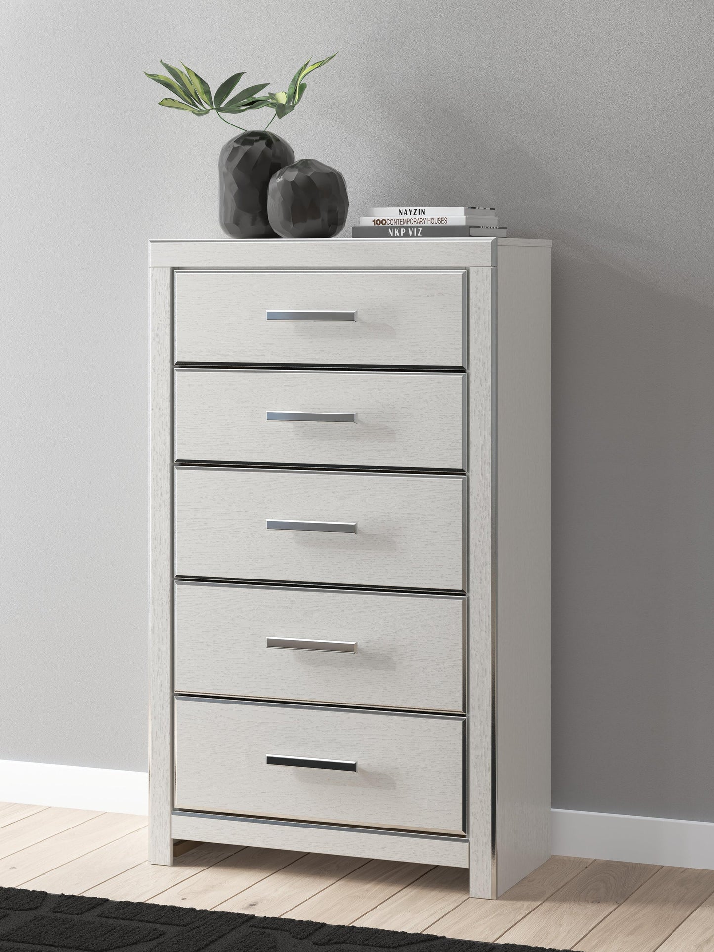 Zuraleus California King Upholstered Bed, Dresser, Mirror, Chest and Nightstand