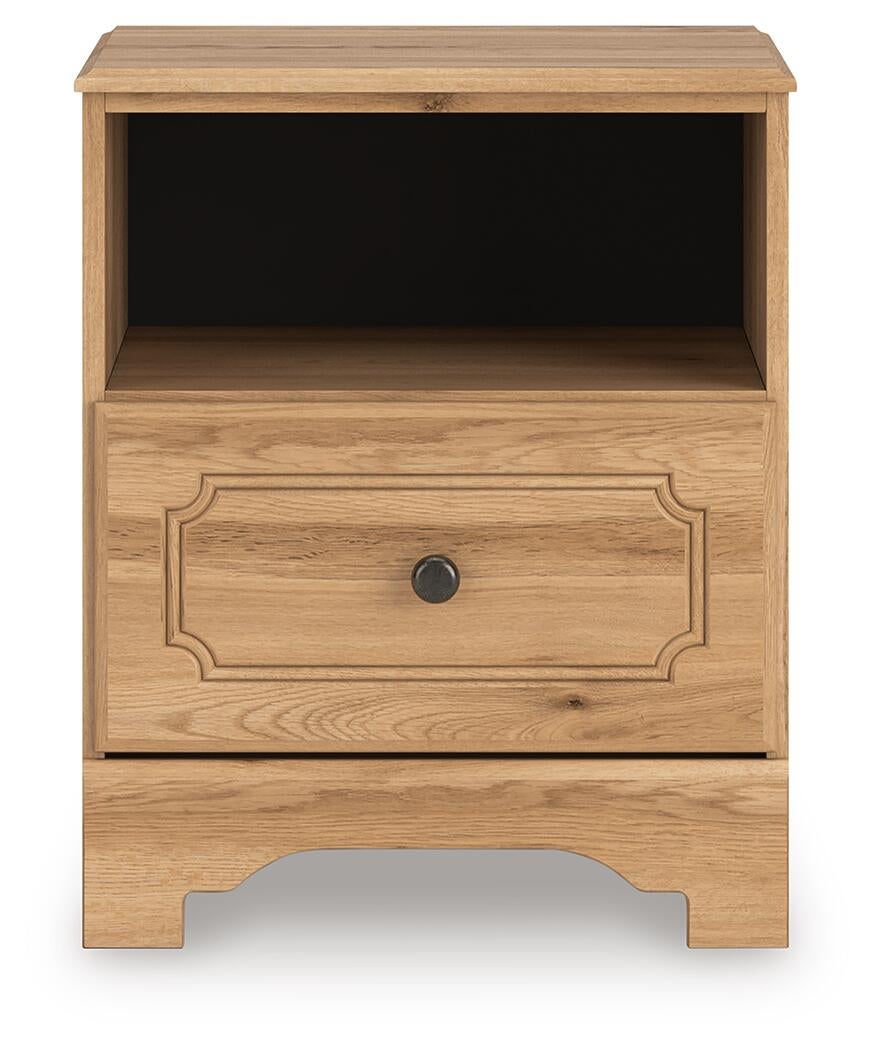 Aleaport Twin Panel Bed with Mirrored Dresser and Nightstand