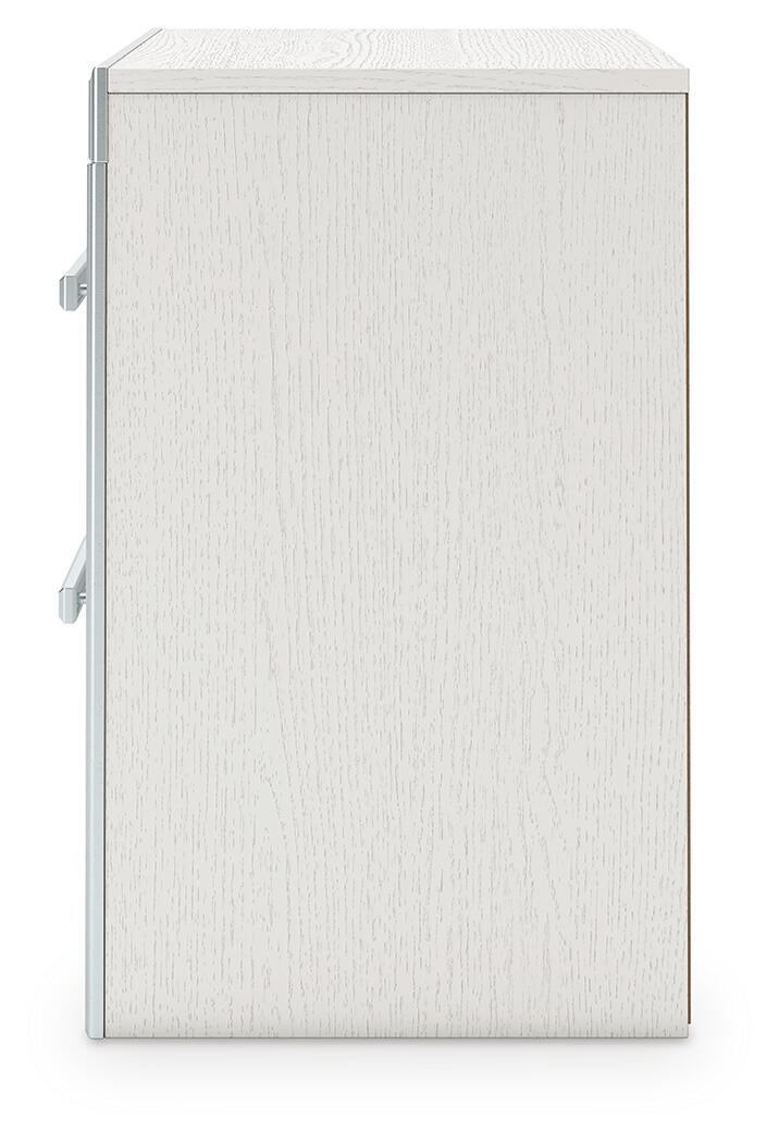 Zuraleus Queen Upholstered Panel Platform Bed, Dresser, Mirror and Nightstand
