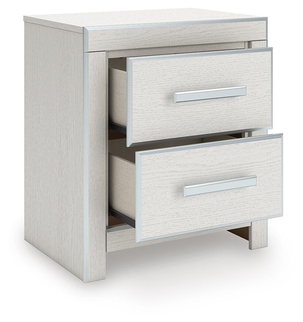 Zuraleus California King Upholstered Bed, Dresser, Mirror and Nightstand