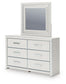 Zuraleus California King Upholstered Bed, Dresser and Mirror