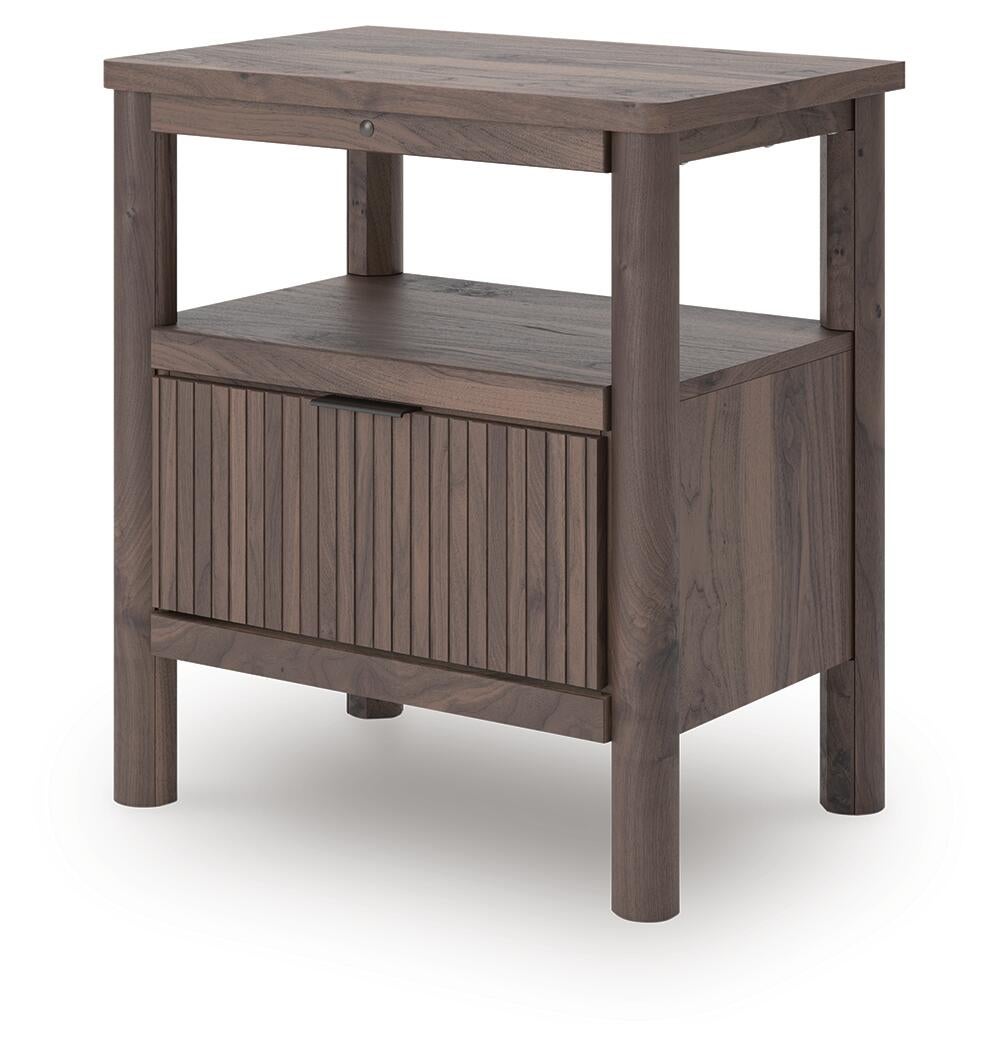 Pamytta Twin Upholstered Panel Bed, Dresser, Mirror and Nightstand