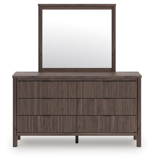 Pamytta King Panel Bed, Dresser, Mirror, Chest and Nightstand