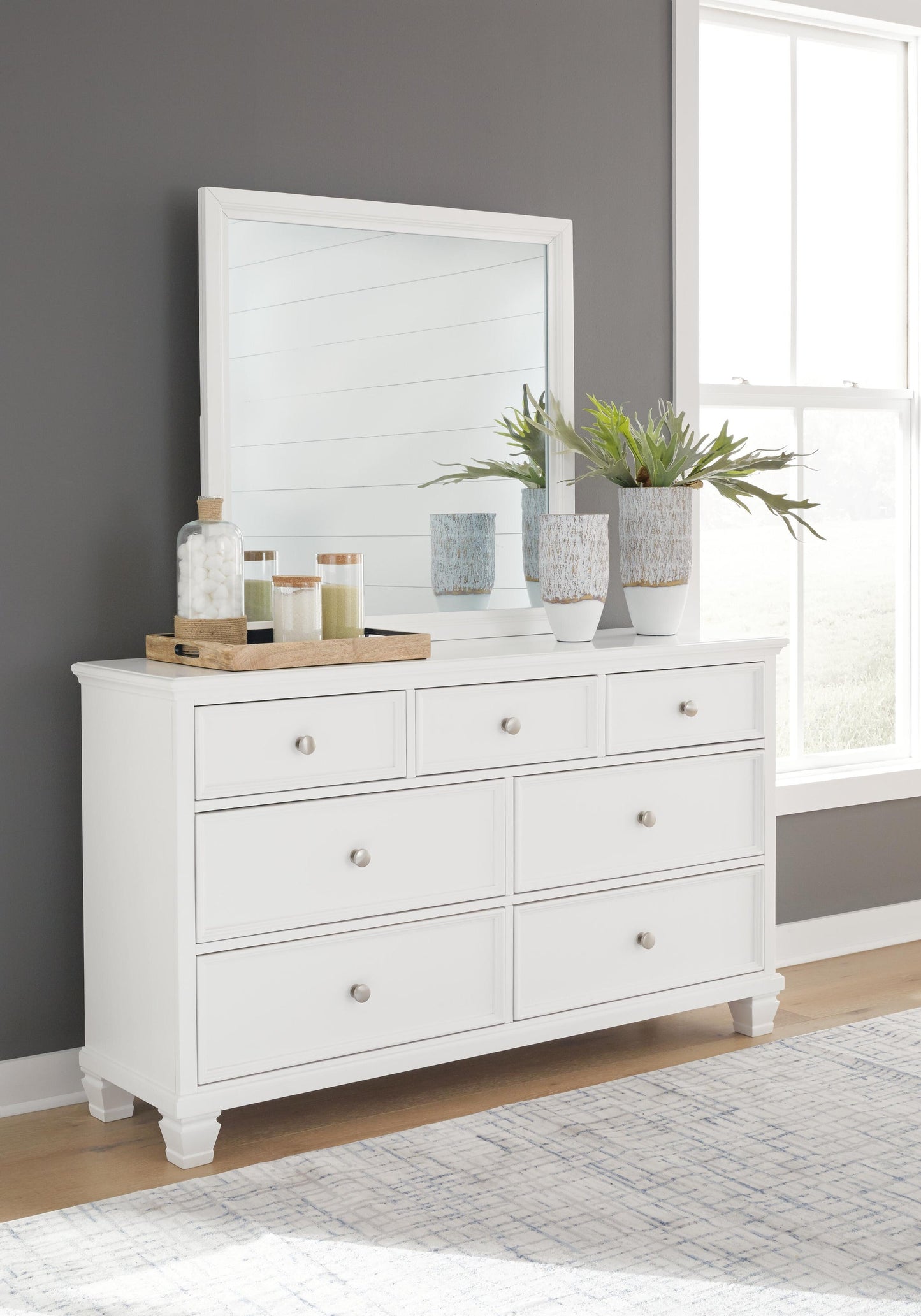 Fortman Full Panel Storage Bed, Dresser, Mirror and Nightstand