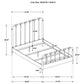 Rocco All Wood Water Pipe Open Frame Full Bed Dark Bronze
