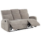 Hamilton Chenille Upholstered Manual Reclining Sofa Sand