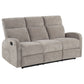 Hamilton Chenille Upholstered Manual Reclining Sofa Sand