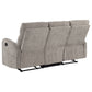 Hamilton Chenille Upholstered Manual Reclining Sofa Sand