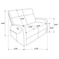Hamilton 3-piece Chenille Manual Reclining Sofa Set Sand