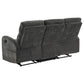 Hamilton Chenille Upholstered Manual Reclining Sofa Charcoal Grey
