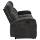 Hamilton Chenille Upholstered Manual Reclining Sofa Charcoal Grey