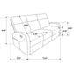 Hamilton Chenille Upholstered Manual Reclining Sofa Charcoal Grey