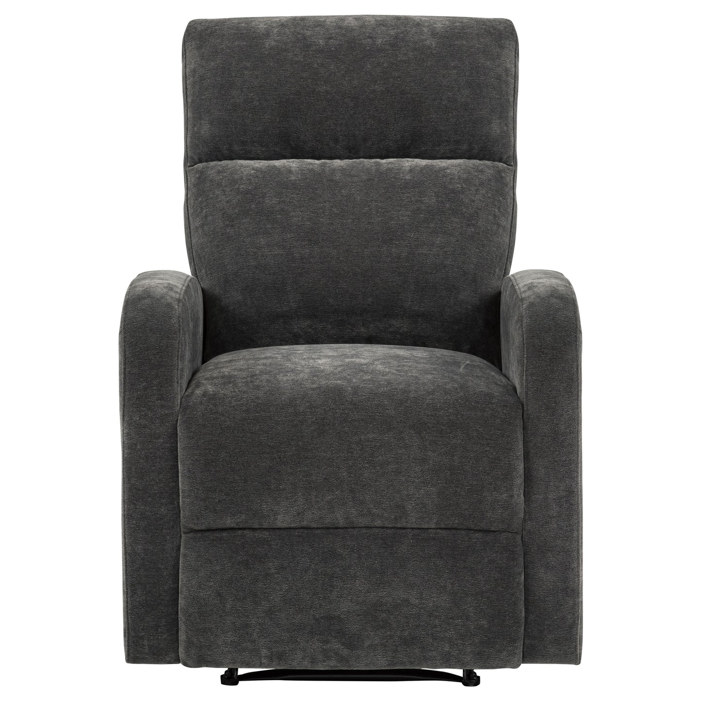 Hamilton Chenille Upholstered Manual Glider Recliner Charcoal Grey
