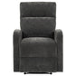 Hamilton Chenille Upholstered Manual Glider Recliner Charcoal Grey