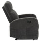 Hamilton Chenille Upholstered Manual Glider Recliner Charcoal Grey