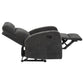 Hamilton Chenille Upholstered Manual Glider Recliner Charcoal Grey