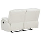 Camila Upholstered Motion Reclining Loveseat White