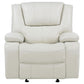 Camila Upholstered Glider Recliner Chair White
