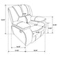 Camila Upholstered Glider Recliner Chair White