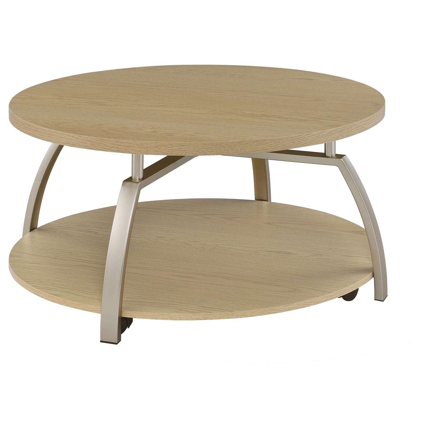 Dacre 3-piece Round Coffee and End Table Set Greige