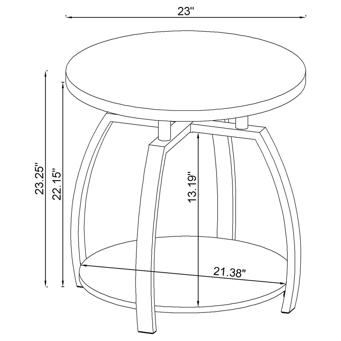 Dacre 3-piece Round Coffee and End Table Set Greige