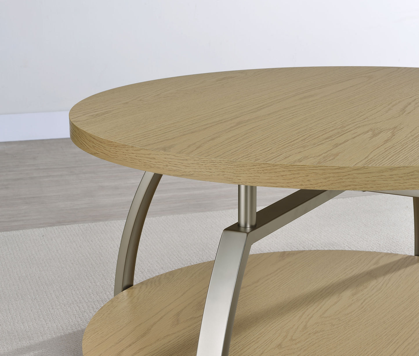 Dacre 3-piece Round Coffee and End Table Set Greige