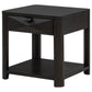 Marcelo Wood End Table with Drawer and Shelf Coffee