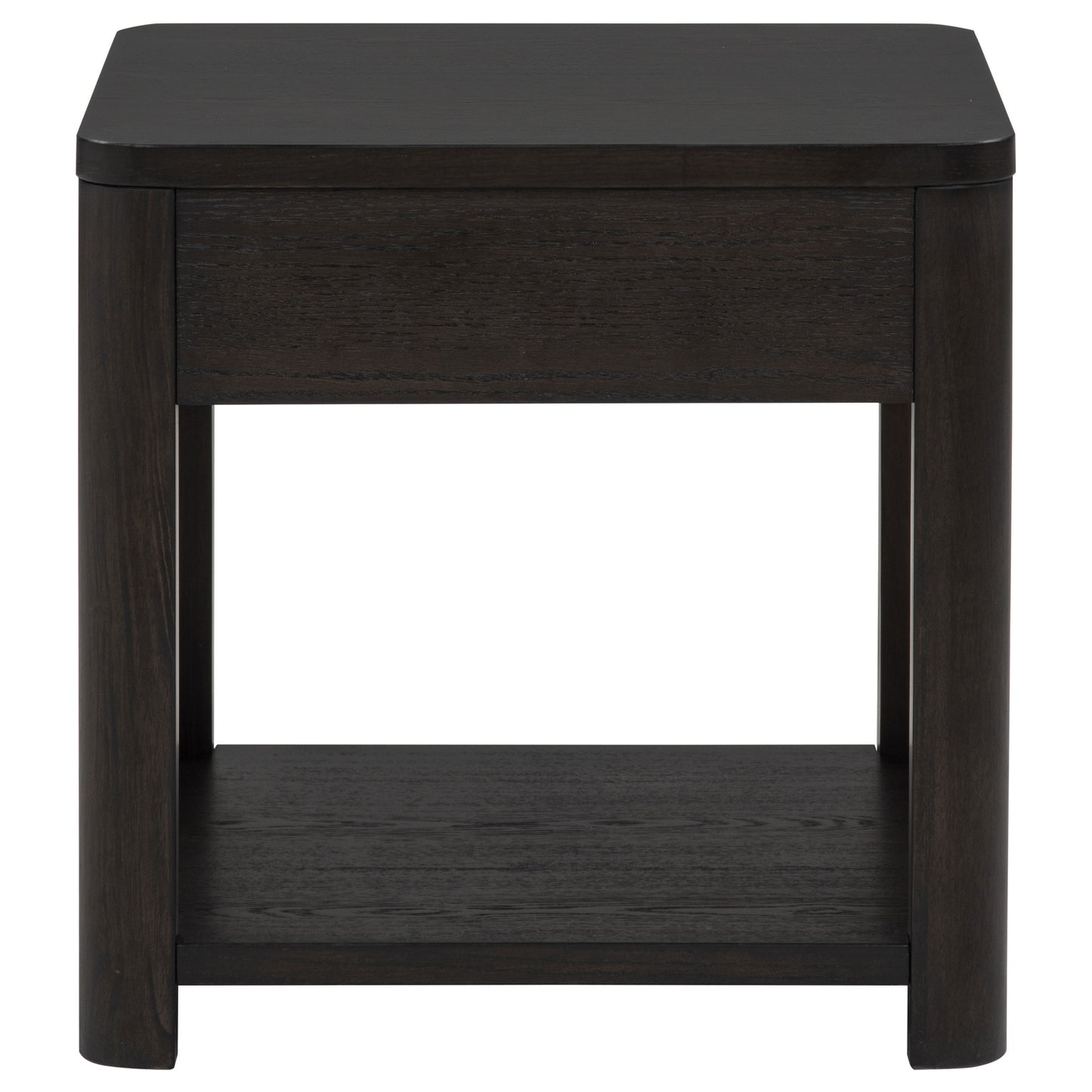 Marcelo Wood End Table with Drawer and Shelf Coffee