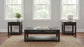 Marcelo Wood End Table with Drawer and Shelf Coffee