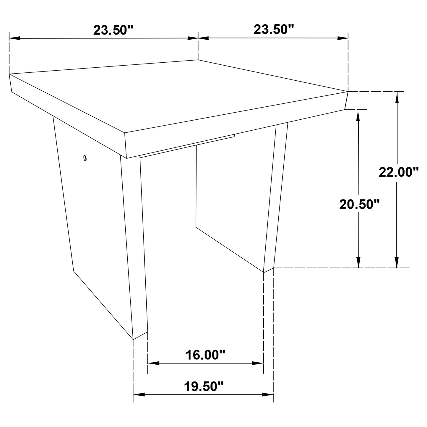 Decker 2-piece Coffee and End Table Set Walnut