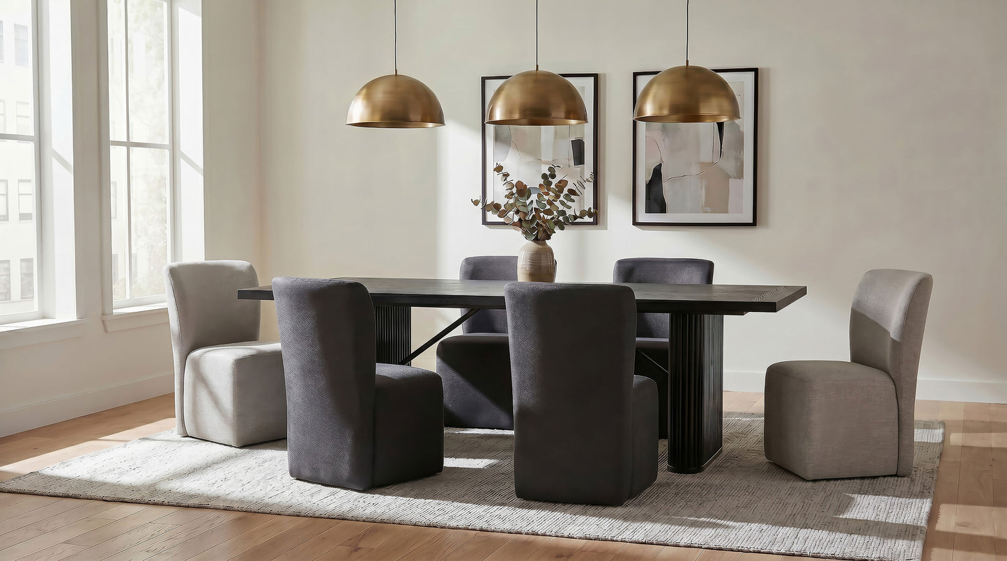 Catherine Rectangular 84-inch Wood Dining Table Black
