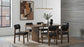 Kehoe Upholstered Dining Side Chair Black and Walnut (Set of 2)