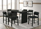 Kehoe Upholstered Counter Height Chair Black (Set of 2)