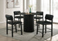 Kehoe Upholstered Counter Height Chair Black (Set of 2)