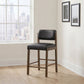 Kehoe Upholstered Counter Height Chair Black and Walnut (Set of 2)