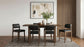 Kehoe Upholstered Counter Height Chair Black and Walnut (Set of 2)