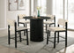 Kehoe Upholstered Counter Height Chair Cream and Black (Set of 2)
