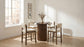 Kehoe Upholstered Counter Height Chair Cream and Walnut (Set of 2)