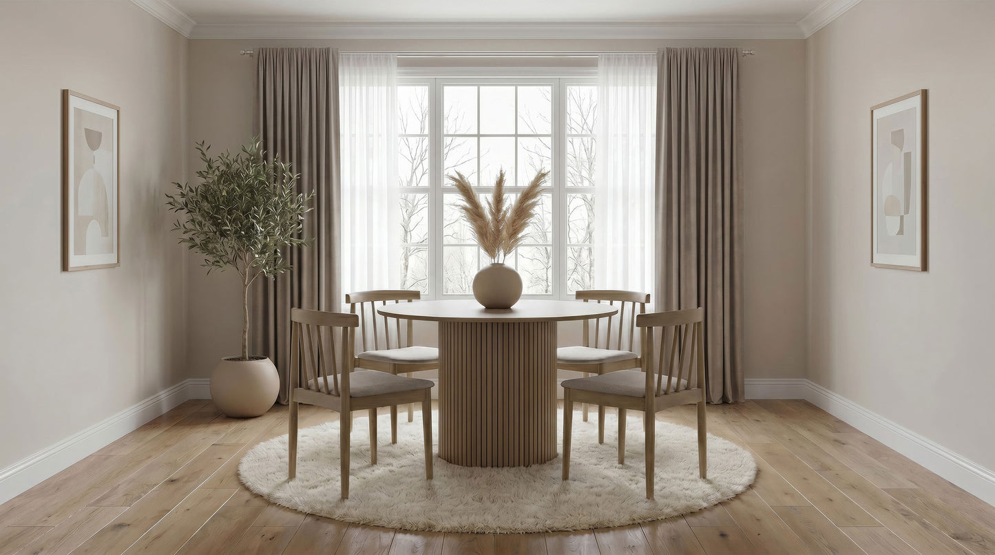 Cullen Dining Side Chair Upholstered Seat Natural Oak (Set of 2)