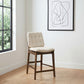 Redbridge Upholstered Counter Chair Cream and Walnut (Set of 2)