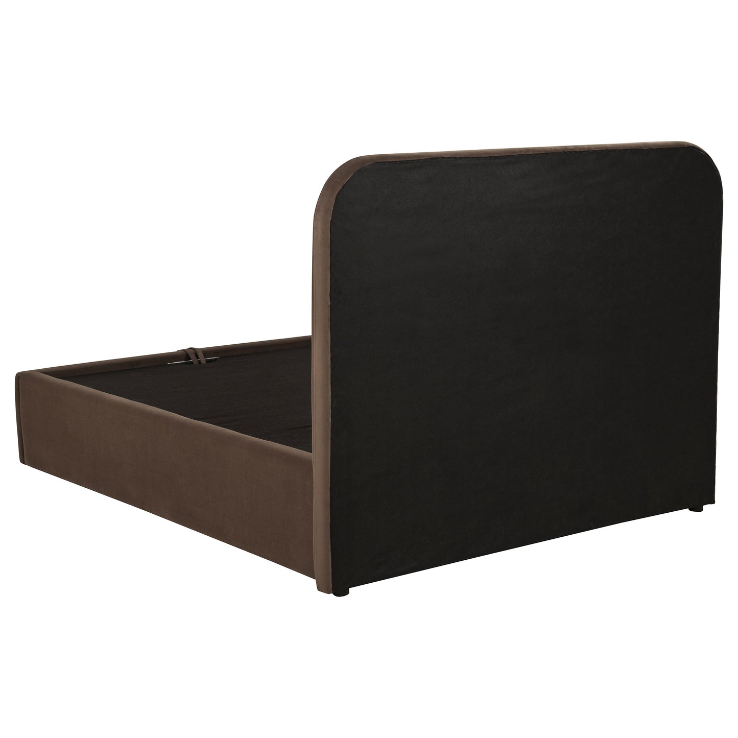 Anders Upholstered Full Storage Lift Platform Bed Chocolate