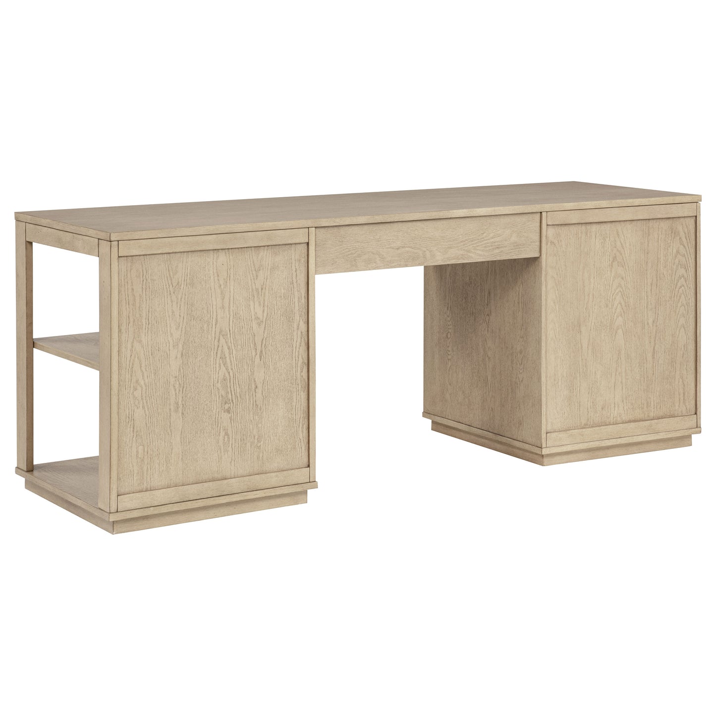 Harkes 75-inch 3-drawer Computer Desk with Adjustable Shelf Light Elm