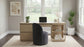 Harkes 75-inch 3-drawer Computer Desk with Adjustable Shelf Light Elm