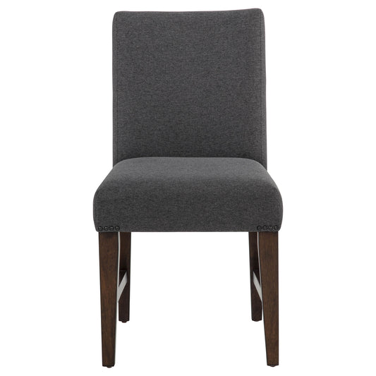 Naser Parsons Dining Side Chair Grey and Dark Walnut (Set of 2)